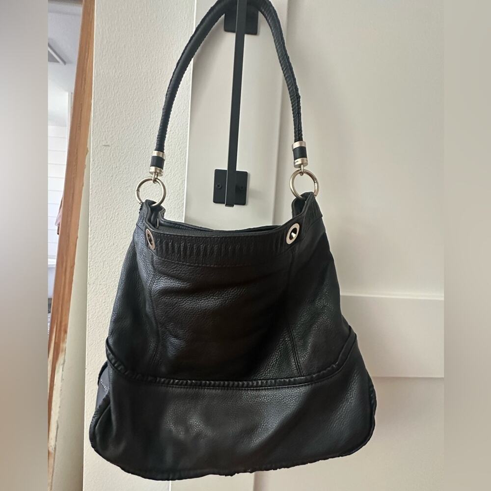 Vintage Tahari Black Leather Tote bag